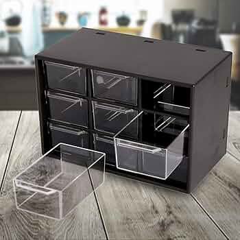 Grid Mini Plastic Multipurpose Drawer Storage Box for Multi Layer Jewelry Food Sundries Organizer Desktop Office Supplies Cabinet, color. grey