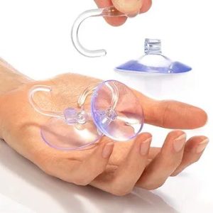 12x Suction Cup Holder with Plastic Hooks - Multi-Purpose Hooks for Fairy Lights and Other Decorations - Wall Hooks (12 Pieces -