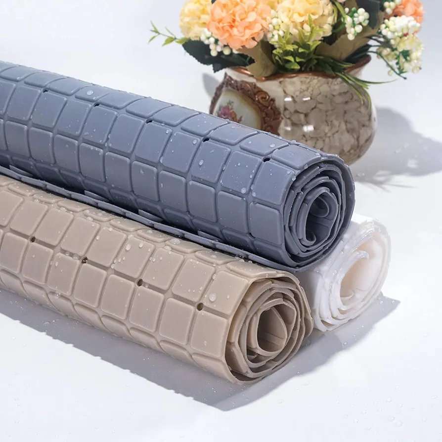 Anti Slip Bath Mat - Non Slip Minimalist Style Bathtub Mat - Mildew Resistant Shower Mat - Suction Grips Back & Matte Finish Surface - Colour White - 67.5 x 39 cm (26.6 x 15.4-inch) - Image 2