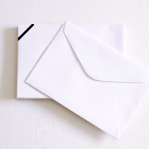 envelop paper 13*19cm with black mark for death 100 pcs