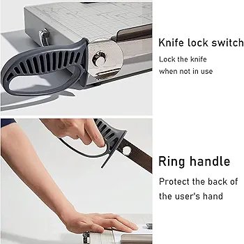 Paper Cutter, Multipurpose A3/A4 Paper Cutter, Heavy Duty A3 Paper Trimmer, for Cutting Copper Sheets, Leather, Plastic Sheets, Iron Sheets, and Non-woven Fabric - Image 4