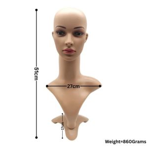 Female Display Head – Realistic Mannequin Head for Wigs, Hats & Jewellery