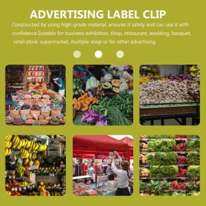 Label Clip Advertising Round Base Simple Spring Sign