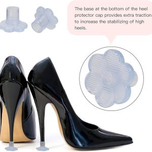 Heel Protectors for Shoes Women Blossom Stoppers Heel Shoe Sole Repair Caps Stops Sinking into Grass Uneven Floor, Cobblestones, Sidewalk Cracks, Grates, and Wooden Decks 1 pair