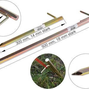 Vertrieb Ground Anchor Pegs 30 cm Ground Pegs Ground Anchor Ground Spike Construction Anchor Nail Tent Tent 1pc