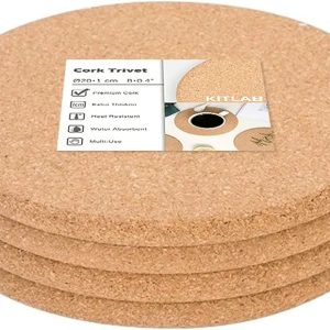 Cork trivets, 1-pc high-density thick cork trivets for hot dishes, large 10cm heat-resistant trivets for the kitchen

Amazon option