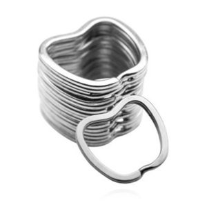 Metal Flat Key Ring Silver DIY Creative Metal Key Holder Keyring Keychain Hoop Loop 6pcs 30mm