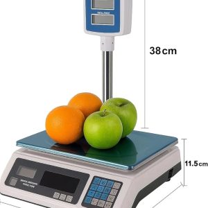 Digital Electronic Weighing Scales Front Back Professional Max 40 kg Price Calculation