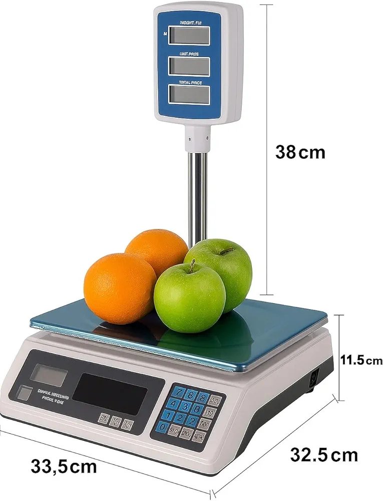 Digital Electronic Weighing Scales Front Back Professional Max 40 kg Price Calculation