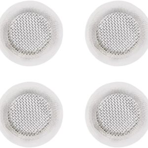 Silicone Washing Machine Filter Gasket for Shower Head Water Faucet, for 5/8 Inch Washing Machine and 3/4 Inch Garden Hose Connector (White, 4 Pieces)
