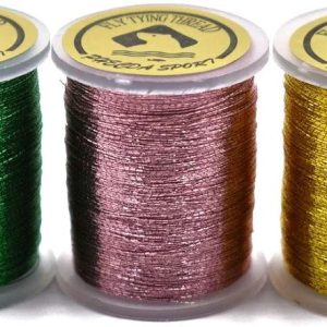 20 pieces of metallic thread for Steelhead or Nymph Body Fly Tying, Standard Spool (20 pieces metallic colors, set A)