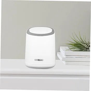 Modern Press Lid Trash Can Small Desktop Waste Bucket with Lid ABS PP Material Mini Garbage Bin for Home Office