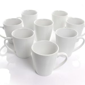 porcelain white mug