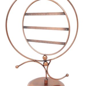 Display Stand with Copper Legs for Earrings, Jewelry Box, Earrings, Copper Color Metal 38*26cm