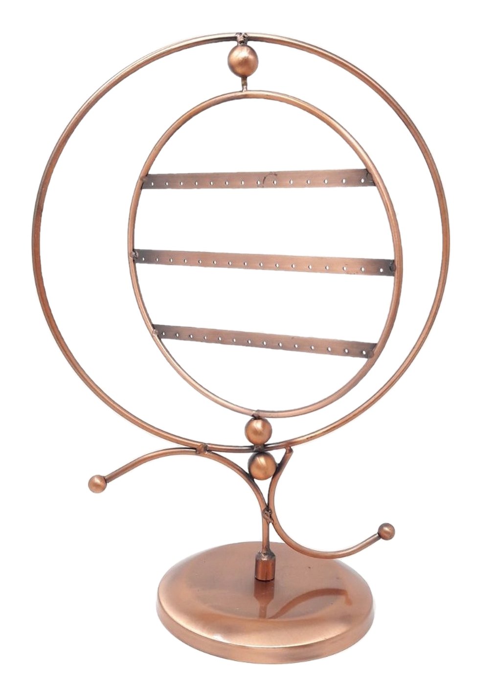 Display Stand with Copper Legs for Earrings, Jewelry Box, Earrings, Copper Color Metal 38*26cm