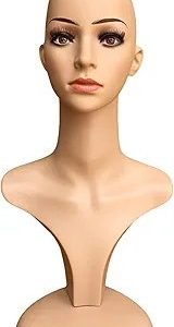 Female Mannequin Head Professional Wig Holder for Glasses Necklaces Headwear | Hair & Makeup Mannequins | Salon & Spa