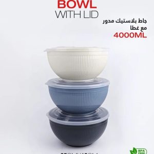 plastic bowls with lid 4000ml