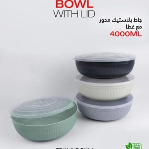 plastic bowls with lid 24cm