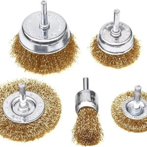 Dyllu Harden 5Pcs Copper Wire Brush Scraper Set, For De-Rusting and Polishing - 611535
