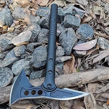 DOOM BLADE Camping Axe with Nylon Sheath, High-Quality Carbon Steel Forged Viking Tomahawk Axe, Portable Camping Axe for Outdoor Wood Cutting, Survival Axe