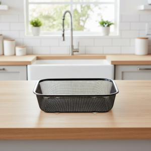 Barella black metal sink rectangle 40 cm