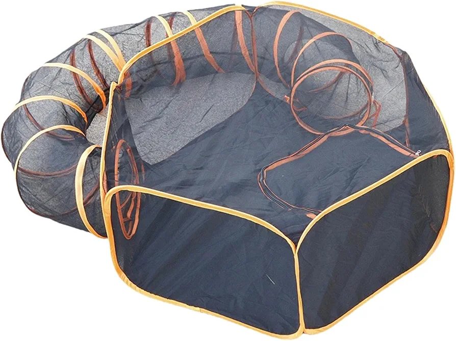 Cat Tunnel Indoor Cats Cage Scratching Resistant Net Portable Lightweight - Image 5