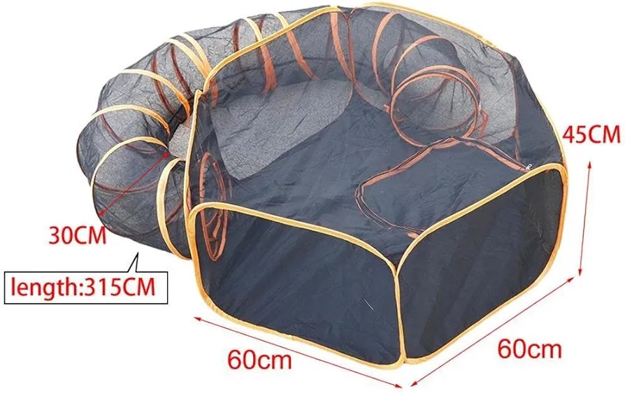 Cat Tunnel Indoor Cats Cage Scratching Resistant Net Portable Lightweight - Image 4
