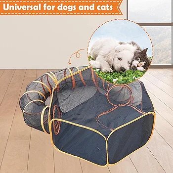 Cat Tunnel Indoor Cats Cage Scratching Resistant Net Portable Lightweight - Image 3