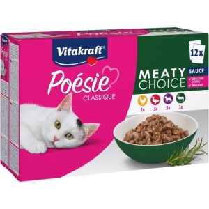 VITAKRAFT Poésie Classique Meaty Choice - Wet Cat Food - 12 x 85g