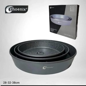 Phoenix, 3 pcs Granite Round pan 28.32.38cm