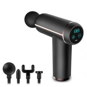 Black Color - 32 Speed ​​Massage Gun Mini LCD Display Electric Massager Deep Muscle Body Massage Fascia