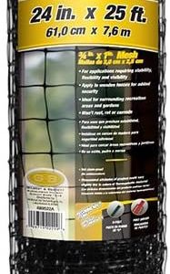 YardGard Plastic Hardware Fabric Roll, Black, 1/2" Mesh, 91.4cm*7.6m