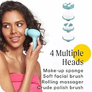Electric Facial Cleansing Brush, Gentle Facial Pore Cleanser, Rotating Brush and Derma Polishing Machine, Waterproof Deep Pore Cleansing Facial Cleanser, Works