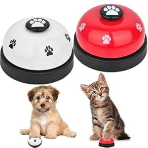 SlowTon Dog Doorbells, 2 Pack Metal Bell Dog Training with Non Skid Rubber Bottoms Dog Door Bell for Potty Training