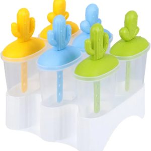 Ice Pop Molds | Freezer Pop Molds Popsicle Maker - Ice Cream Mold 4/6 Grid, Cactus Design Toddler Popsicle Mold, Ice Pop Maker, Easy Release