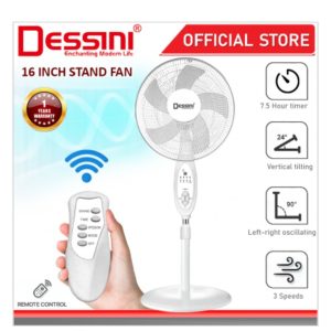 Dessini Italy  16 inch stand fan 5 blade oscillating  air ventilator remote control ds40-5