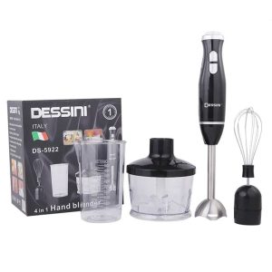Dessini Italy.  4 in1  hand blender chopper mixer grinder juicer food 1600 watt ds-5932