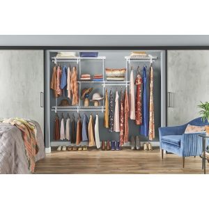 ClosetMaid ShelfTrack White Closet Shelf Kit - 5-8-ft 1.52* 2.44m