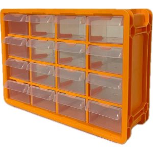 mano Plastic drawer unit (16 drawers) measuring 234×165×79 mm cb-01
