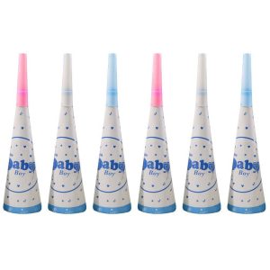 gender reveal paper horn 6pcs