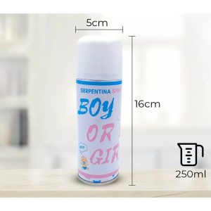 Gender reveal serpentina spray gender reveal  250ml
