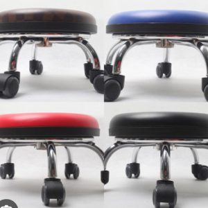 Pedicure Stool | Salon Spa Stool, Durable and Breathable Low Stool | Comfortable Pedicure Stool Roller – Black 40*22cm