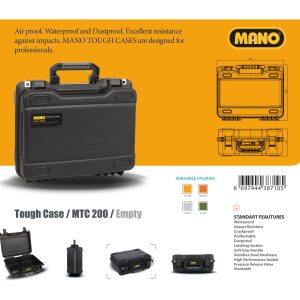 Mano TOUGH CASE ORGANISER WATE PROOF PLASTIC BLACK ALL EMPTY INSIDE