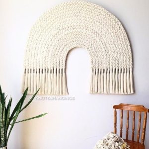 Macrame Rainbow Wall Hanging, Boho Wall Art

size 40*60cm
