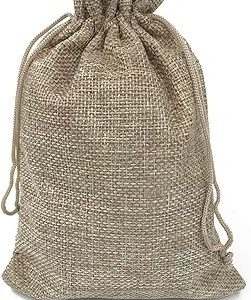 Burlap Bags with Drawstring Gift Jute bags Included Cotton Lining 18*13cm 4pcs