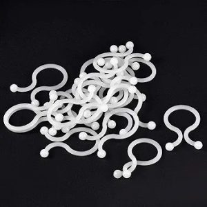 Nylon Reusable Twist Tie Cable Clips White 10mm x 30pcs, 18mm