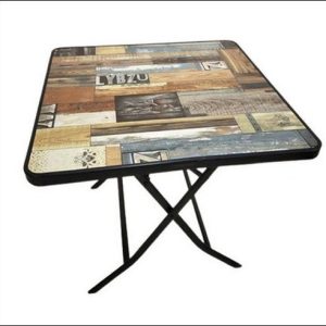 Color Coated Kids Study  woodTable - Iron, 3x2.5 Feet, Brown Finish | Durable, Eco-friendly, Modern Design foldable
