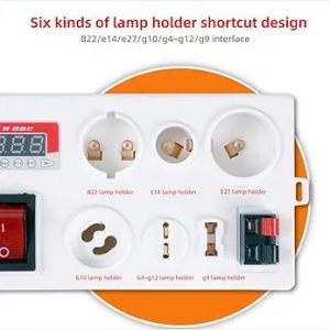 LED Voltage Tester, Current Multifunctional Voltage Mixing Voltage Display Lamp LED Display Box Tester for B22 E14 E27 GU10 G4 to G12 G9 (EU Plug 85-265V)