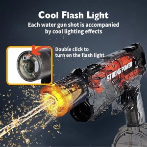 Electric Water Gun for Kids Adults, Automatic Squirt Guns with Simulated Recoil, High-Capacity Squirt Guns Water Pistol Games Beach Water Fighting Toys Gifts for Boys Girls Children