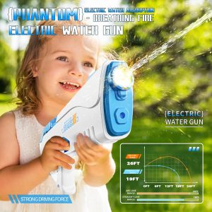 Electric Water Gun for Kids Adults, Automatic Squirt Guns with Simulated Recoil, High-Capacity Squirt Guns Water Pistol Games Beach Water Fighting Toys Gifts for Boys Girls Children
